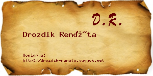 Drozdik Renáta névjegykártya