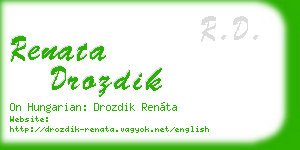 renata drozdik business card